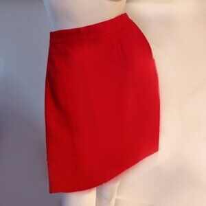 Red mini pencil skirt, small